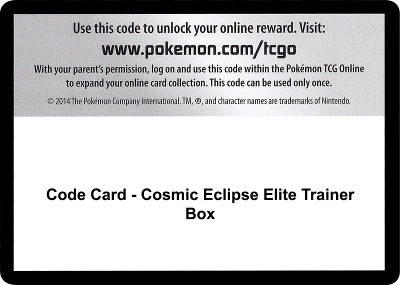Image for Code Card - Cosmic Eclipse Elite Trainer Box (SM - Cosmic Eclipse) (SM12) - Pokemon