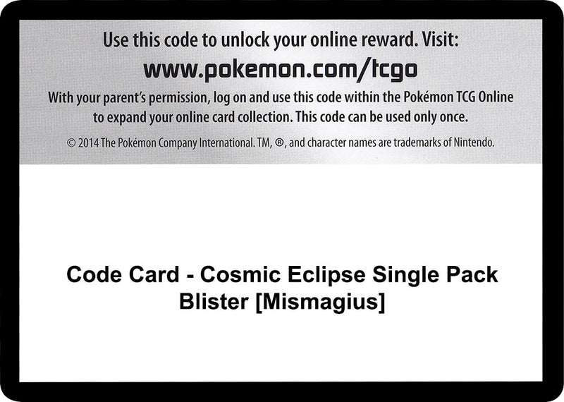 Image for Code Card - Cosmic Eclipse Single Pack Blister [Mismagius] (SM - Cosmic Eclipse) (SM12) - Pokemon