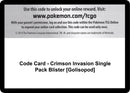 Image for Code Card - Crimson Invasion Single Pack Blister [Golisopod] (SM - Crimson Invasion) (SM04) - Pokemon
