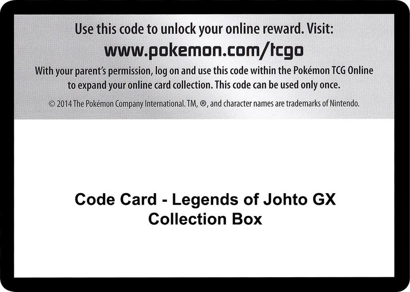 Image for Code Card - Legends of Johto GX Collection Box (SM - Ultra Prism) (SM05) - Pokemon