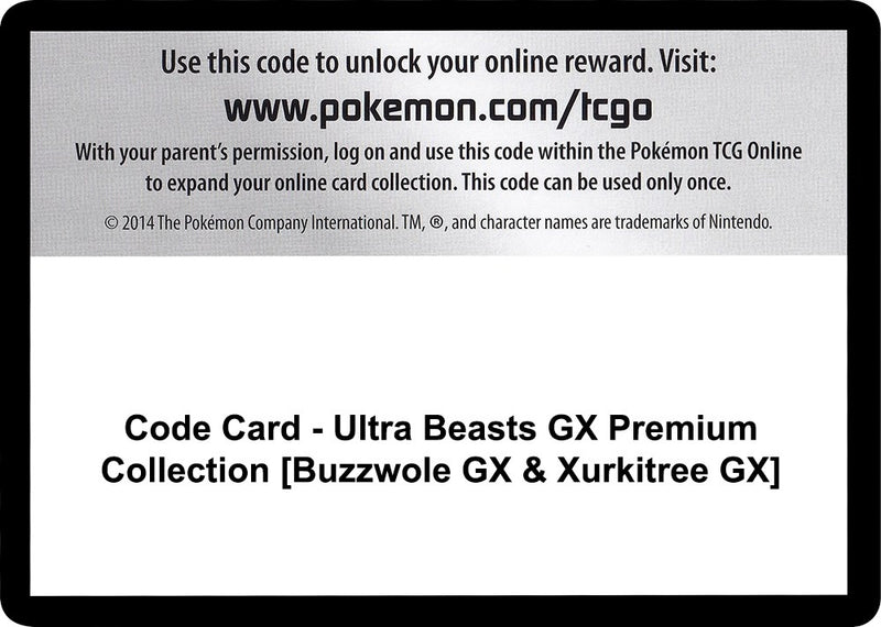 Image for Code Card - Ultra Beasts GX Premium Collection [Buzzwole GX & Xurkitree GX] (SM - Crimson Invasion) (SM04) - Pokemon
