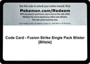 Image for Code Card - Fusion Strike Single Pack Blister [Blitzle] (SWSH08: Fusion Strike) - Pokemon