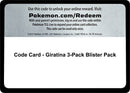 Image for Code Card - Giratina 3-Pack Blister Pack (Miscellaneous Cards & Products) (MCAP) - Pokemon