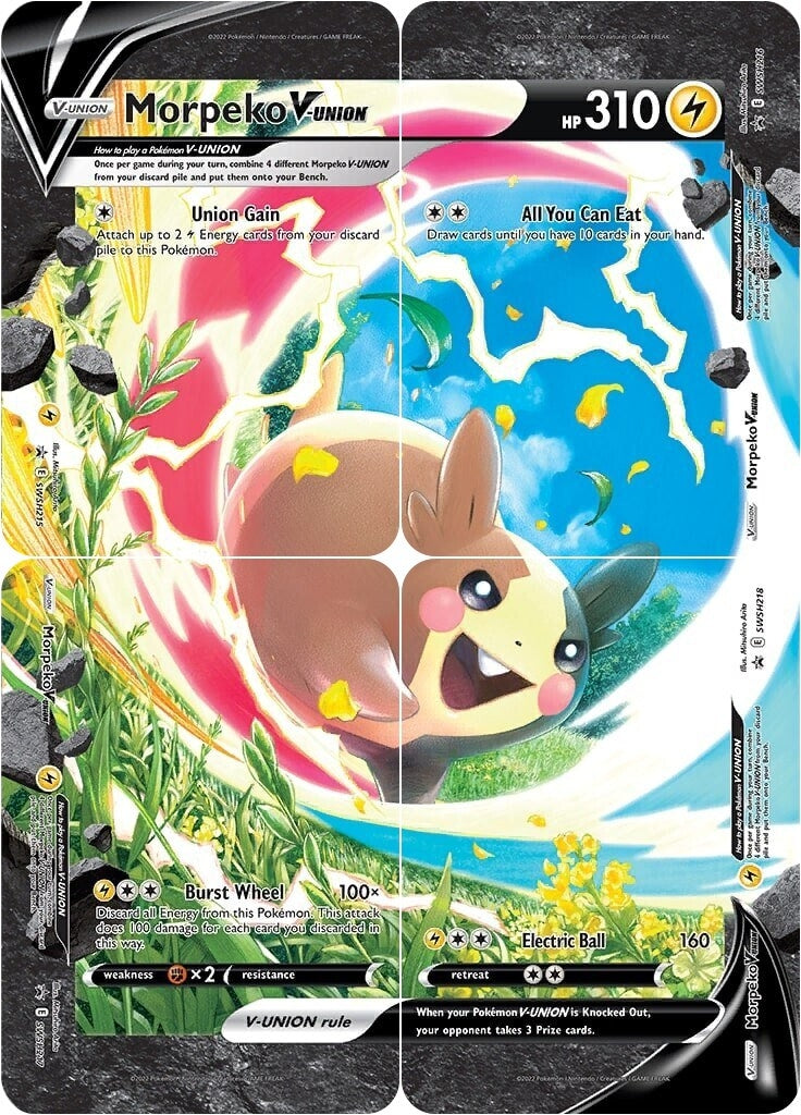 Image for Morpeko V-Union [Set of 4] (SWSH218) (SWSH: Sword & Shield Promo Cards) (SWSD) - Pokemon