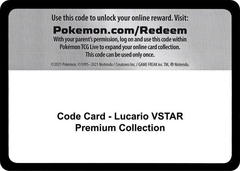 Image for Code Card - Lucario VSTAR Premium Collection (Miscellaneous Cards & Products) (MCAP) - Pokemon