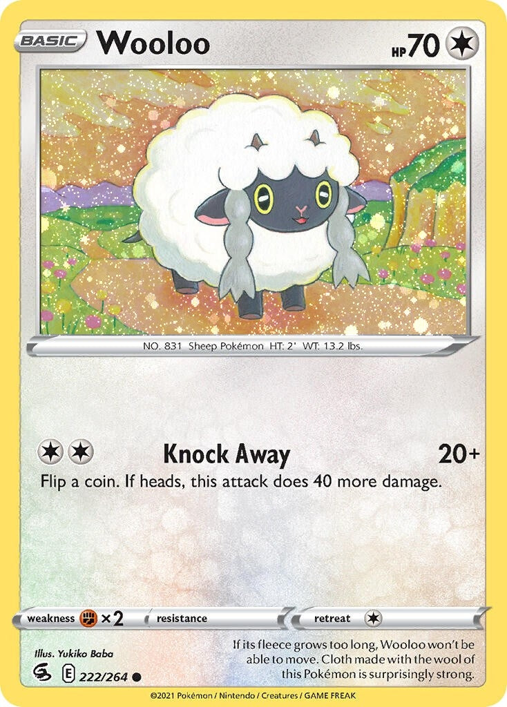 Wooloo - 222/264 (Cosmos Holo) (222/264) (Miscellaneous Cards & Products) (MCAP) Pokemon