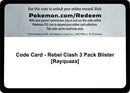 Image for Code Card - Rebel Clash 3 Pack Blister [Rayquaza] (SWSH02: Rebel Clash) (SWSH02) - Pokemon