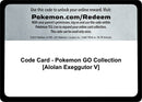 Image for Code Card - Pokemon GO Collection [Alolan Exeggutor V] (Pokemon GO) - Pokemon