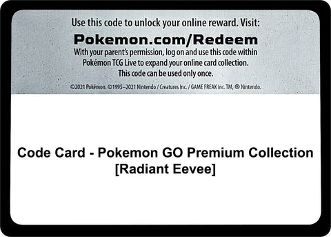 Image for Code Card - Pokemon GO Premium Collection [Radiant Eevee] (Pokemon GO) - Pokemon