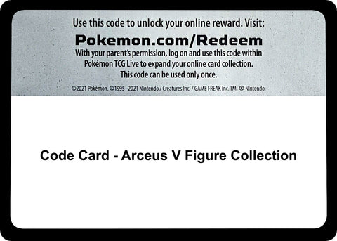 Image for Code Card - Arceus V Figure Collection (SWSH09: Brilliant Stars) - Pokemon