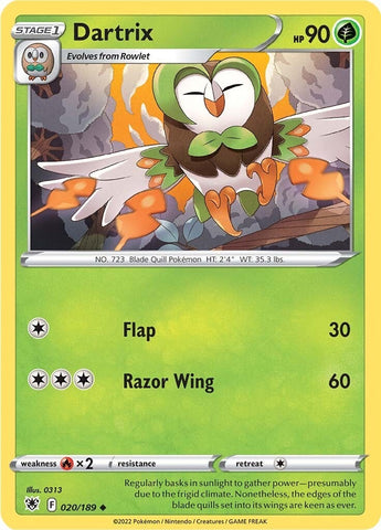 Image for Dartrix (020/189) (SWSH10: Astral Radiance) - Pokemon