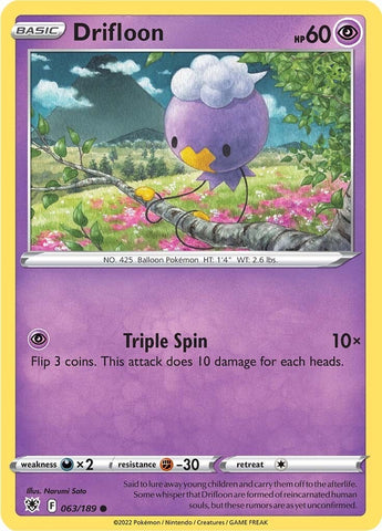 Image for Drifloon (063/189) (SWSH10: Astral Radiance) - Pokemon