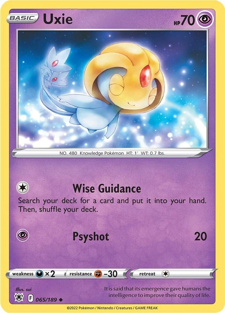 Image for Uxie (065/189) (SWSH10: Astral Radiance) - Pokemon