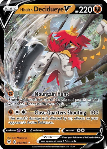 Image for Hisuian Decidueye V (083/189) (SWSH10: Astral Radiance) - Pokemon