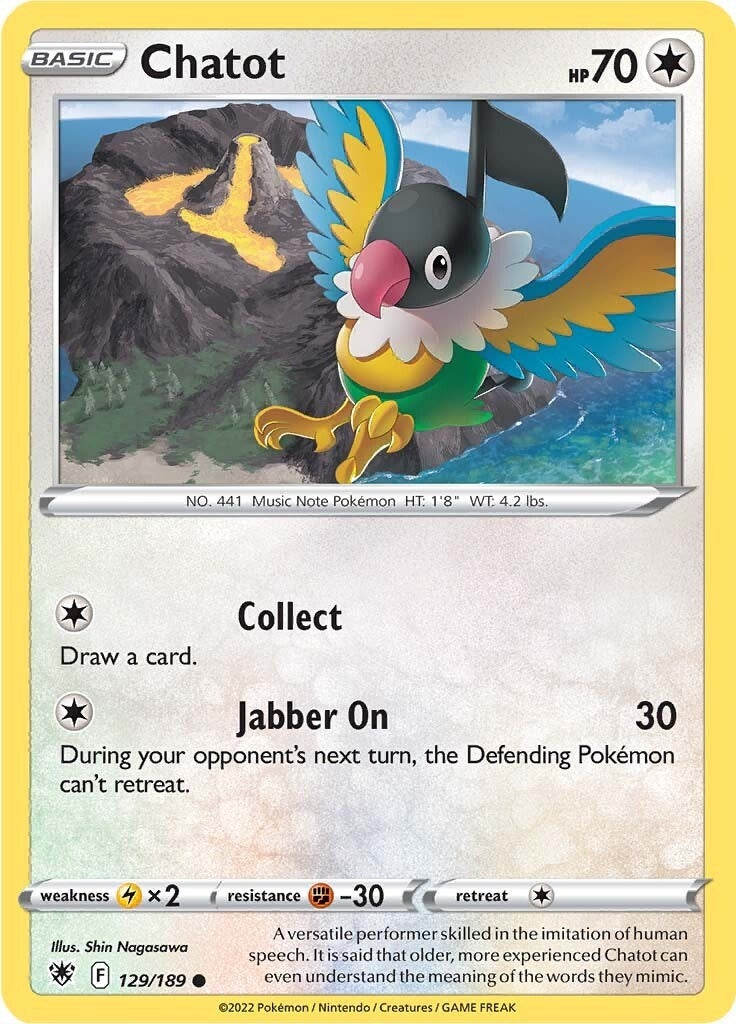 Image for Chatot (129/189) (SWSH10: Astral Radiance) - Pokemon