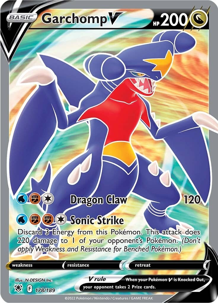 Image for Garchomp V (Full Art) (178/189) (SWSH10: Astral Radiance) - Pokemon
