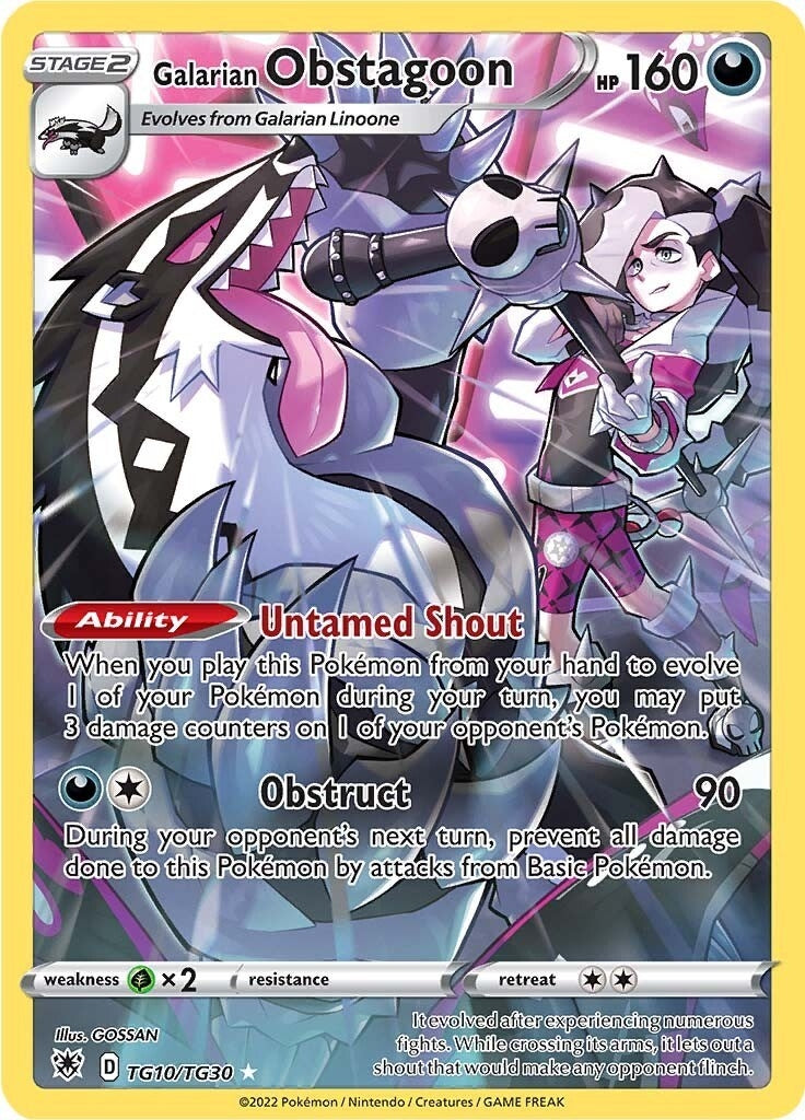 Image for Galarian Obstagoon (TG10/TG30) (SWSH10: Astral Radiance Trainer Gallery) - Pokemon