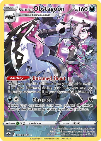 Image for Galarian Obstagoon (TG10/TG30) (SWSH10: Astral Radiance Trainer Gallery) - Pokemon