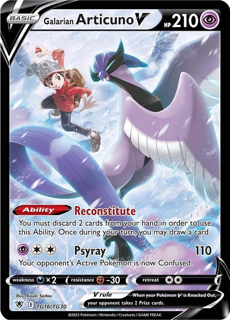 Image for Galarian Articuno V (TG16/TG30) (SWSH10: Astral Radiance Trainer Gallery) - Pokemon
