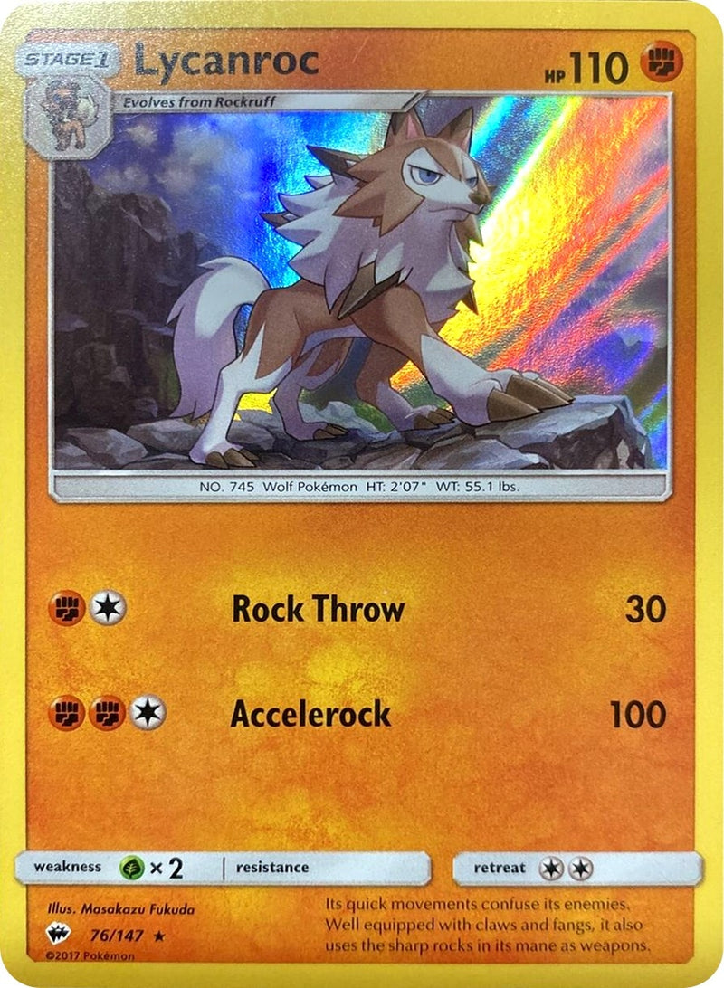 Image for Lycanroc - 76/147 (Water Web Holo) (076/147) (Miscellaneous Cards & Products) (MCAP) - Pokemon