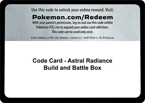 Image for Code Card - Astral Radiance Build and Battle Box (SWSH10: Astral Radiance) - Pokemon