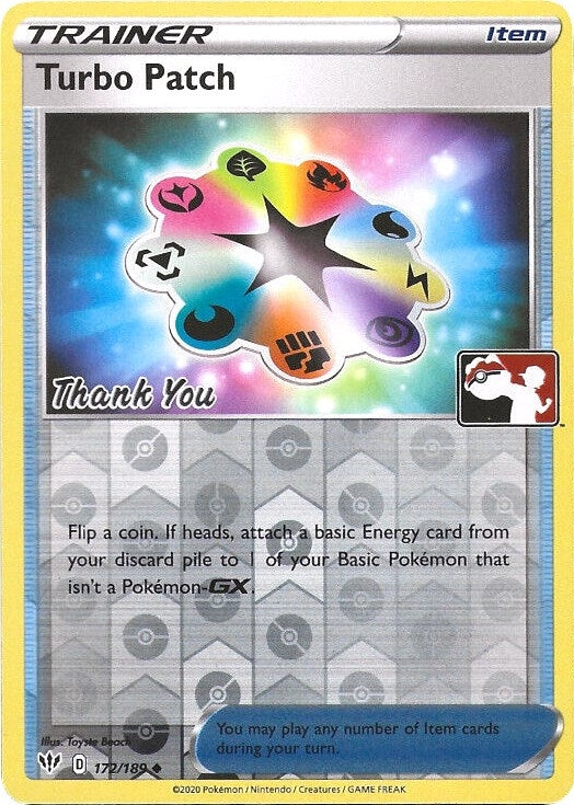Turbo Patch - 172/189 (Pokemon League) [Thank You] (172/189) (League & Championship Cards) Pokemon