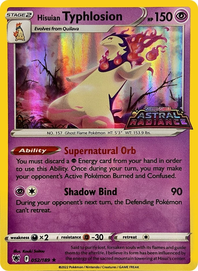Image for Hisuian Typhlosion - 052/189 (GameStop Exclusive) (052/189) (Miscellaneous Cards & Products) (MCAP) - Pokemon