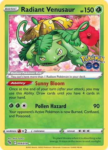 Image for Radiant Venusaur (004/078) (Pokemon GO) - Pokemon