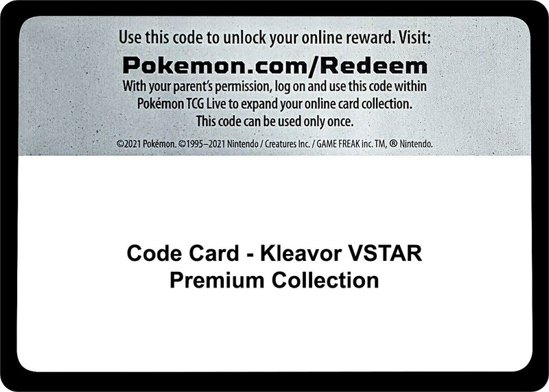 Image for Code Card - Kleavor VSTAR Premium Collection (Miscellaneous Cards & Products) (MCAP) - Pokemon