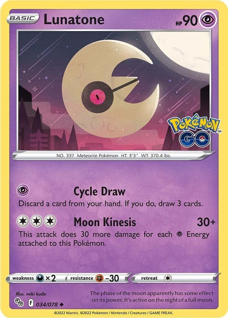 Image for Lunatone (034/078) (Pokemon GO) - Pokemon