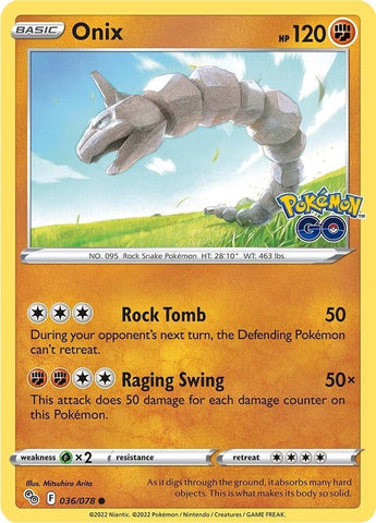 Image for Onix (036/078) (Pokemon GO) - Pokemon