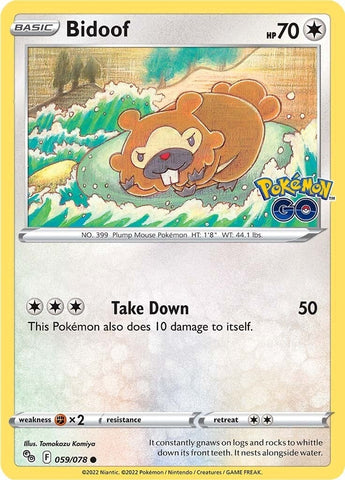 Image for Bidoof (059/078) (Pokemon GO) - Pokemon