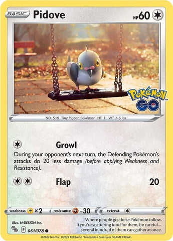 Image for Pidove (061/078) (Pokemon GO) - Pokemon