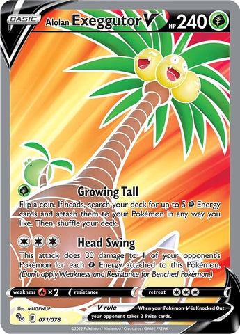 Image for Alolan Exeggutor V (Full Art) (071/078) (Pokemon GO) - Pokemon