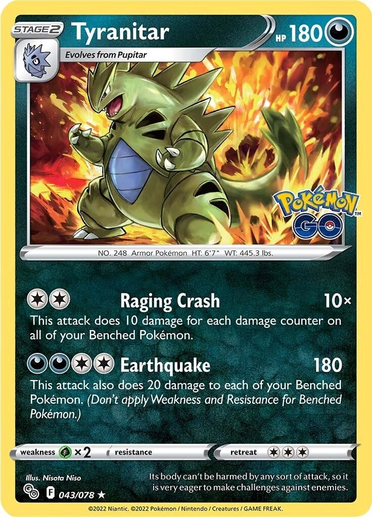Image for Tyranitar (043/078) (Pokemon GO) - Pokemon