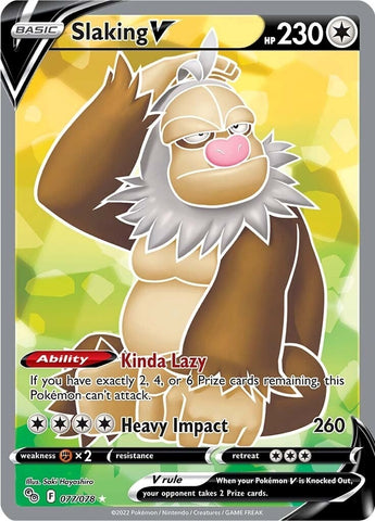 Image for Slaking V (Full Art) (077/078) (Pokemon GO) - Pokemon