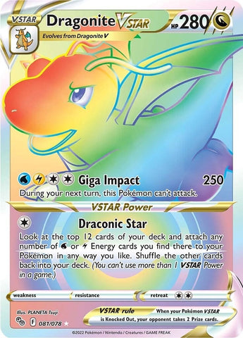 Image for Dragonite VSTAR (Secret) (081/078) (Pokemon GO) - Pokemon