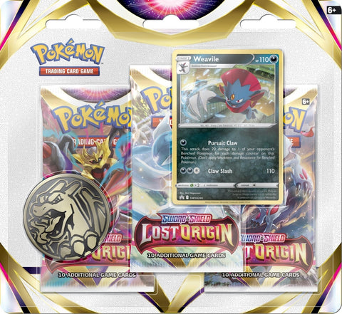 Image for Lost Origin 3 Pack Blister [Weavile] - Pokemon