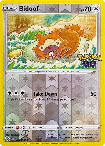 Image for Bidoof (Peelable Ditto) (059/078) (Pokemon GO) - Pokemon
