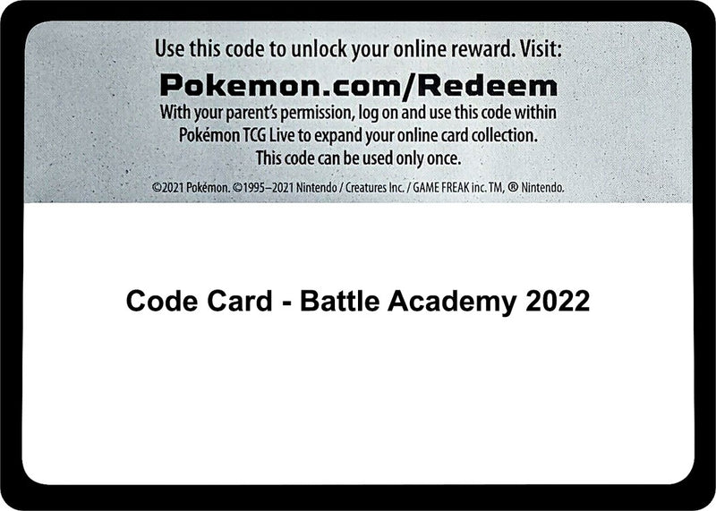 Image for Code Card - Battle Academy 2022 - Pokemon