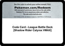 Image for Code Card - League Battle Deck [Shadow Rider Calyrex VMAX] (Miscellaneous Cards & Products) (MCAP) - Pokemon