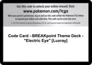 Image for Code Card - BREAKpoint Theme Deck - "Electric Eye" [Luxray] (XY - BREAKpoint) (BKP) - Pokemon