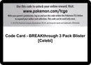 Image for Code Card - BREAKthrough 3 Pack Blister [Celebi] (XY - BREAKthrough) (BKT) - Pokemon