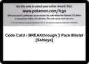 Image for Code Card - BREAKthrough 3 Pack Blister [Sableye] (XY - BREAKthrough) (BKT) - Pokemon