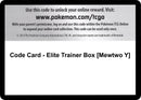 Image for Code Card - Elite Trainer Box [Mewtwo Y] (XY - BREAKthrough) (BKT) - Pokemon