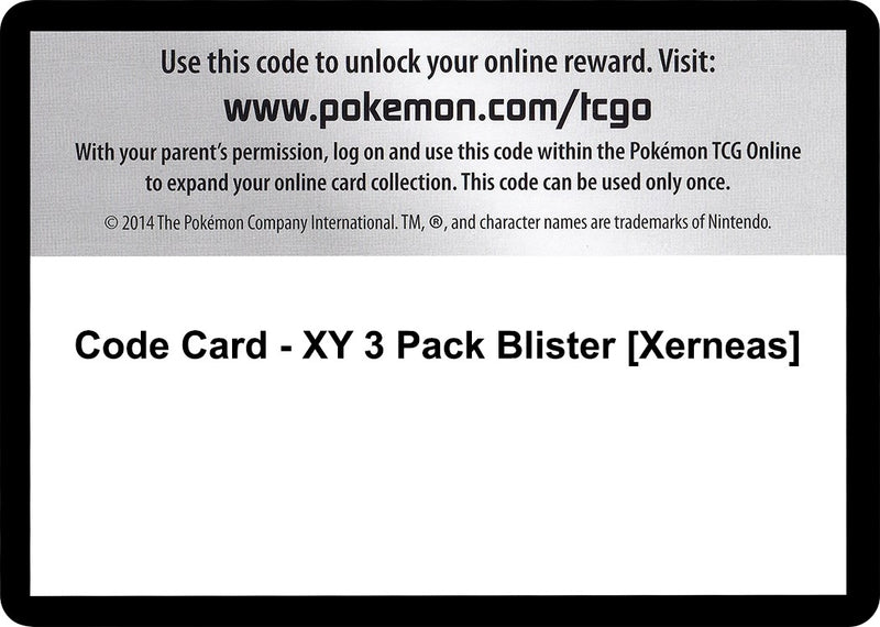 Image for Code Card - XY 3 Pack Blister [Xerneas] (XY - BREAKthrough) (BKT) - Pokemon