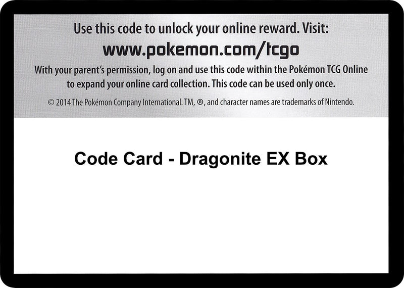 Image for Code Card - Dragonite EX Box (XY - Evolutions) (EVO) - Pokemon