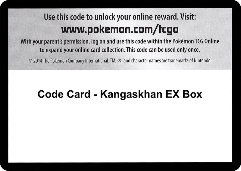 Image for Code Card - Kangaskhan EX Box (XY - Evolutions) (EVO) - Pokemon