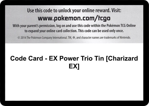Image for Code Card - EX Power Trio Tin [Charizard EX] (XY - Furious Fists) - Pokemon