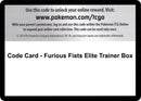 Image for Code Card - Furious Fists Elite Trainer Box (XY - Furious Fists) - Pokemon